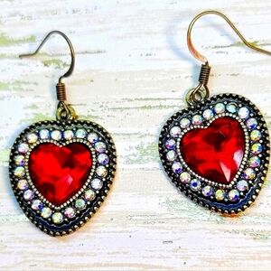 🆕️ Red Hearts Statement Earrings